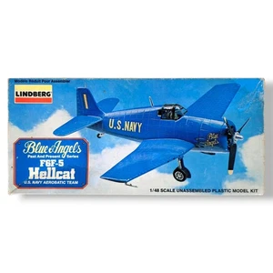 1982 Lindberg Blue Angels Grumman F6F-5 Hellcat 1:48 Scale Kit #2330 *New Sealed - Picture 1 of 9