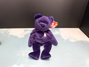 TY Beanie Baby PRINZESSIN DIANA der lila Teddybär (1997 - NICHT MEHR PRODUZIERT) - Bild 1 von 13