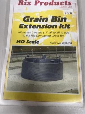 Rix Products ~ HO Scale ~ Corrugated Grain Bin Extension Kit  ~ 628-354 - Image 1 of 2