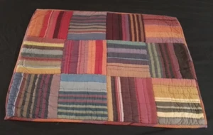 Crate & Barrel Standard Pillow Sham Multicolor Paint Box Quilted Cotton Bedding - Picture 1 of 12