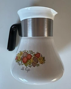 Vintage 70’s  Corning Ware Spice Of Life P 106 6 Cup Le Cafe Coffee Pot - Picture 1 of 6