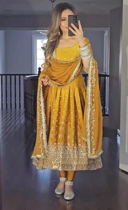 Abendkleid Pakistaner Salwar Kameez Fertig Anzug zu Tragen Indian Hochzeit Party - Bild 1 von 7