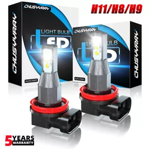 For Hyundai Veloster 2013-2017 2X LED Fog Light Bulbs 6000k H8 H9 H11 COB chips - Picture 1 of 10