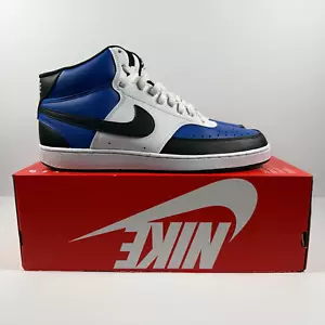 Nike Court Vision Next Nature AF Mid Shoes Mens 11.5 Royal Black White - NO LID - Picture 1 of 7