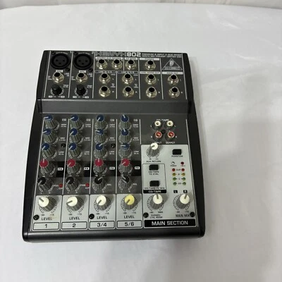 Behringer Xenyx 802 8 Input 2 Bus Mixer No Power Supply - Image 1 of 4