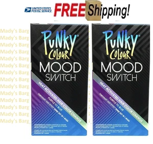 2 lots Punky Colour Mood Switch Heat Activated Hair Color Change Purple To Blue - Picture 1 of 12