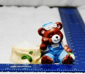 Little Friends Tealight Candle Holder Young Bear Holding A Flower Napping Sleepi - Picture 1 of 7