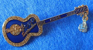 KOBE *SAPPHIRE* STONES & MORNING GLORY BIRTHSTONE GUITAR Hard Rock Cafe PIN - Picture 1 of 1