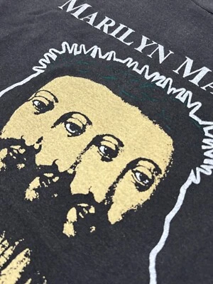 RARE VTG Y2K GIANT TAG MARILYN MANSON SPEAK NO TRUTH BELIEVE LIE SHIRT XLARGE XL - Image 1 of 4