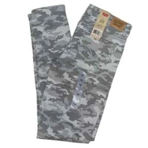 Levis Girls 710 Super Skinny Camo Denim Jeans Cotton Camo Gray size 14 - Picture 1 of 4