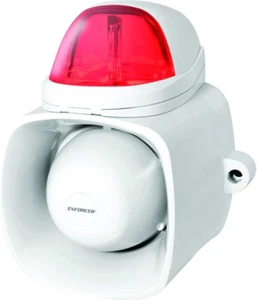 SH-816S-SQ/R Self-Contained Siren with Strobe Light, 120Db Warble-Tone Siren, Au - Picture 1 of 12