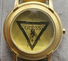 vintage GUESS watch 1995 classic beveled glass ? logo wristwatch time piece