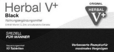 10 x ORIGINAL HERBAL V PLUS BLACK 200 - Schwarze Pillen für erwachsene Männer - Bild 1 von 2