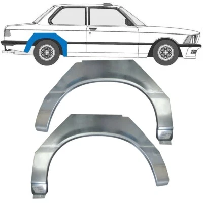 BMW 3 E21 1975-1984 2 PORTE PANNELLO RIPARAZIONE PASSARUOTA POSTERIORE / SET DI 2 / COPPIA - Immagine 1 di 4