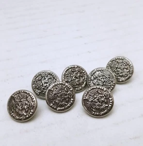 Archid Avst Dux Burg Co Tyr 1780 Buttons Silver Tone Lot Of 7 1/2" Reenactment - Picture 1 of 7