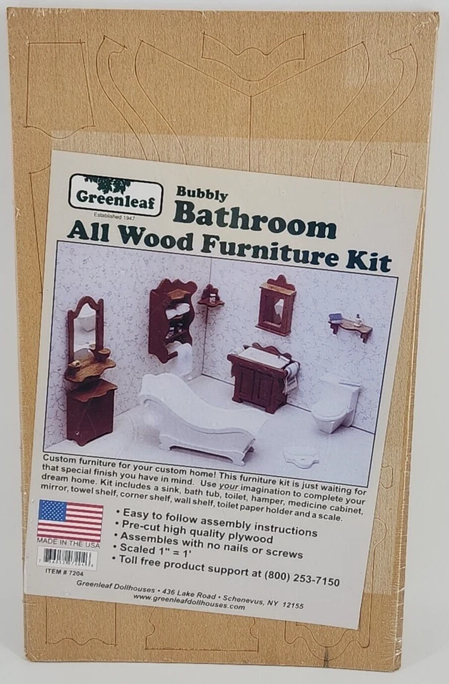 Greenleaf 7204 Bathroom Dollhouse Furniture Kit