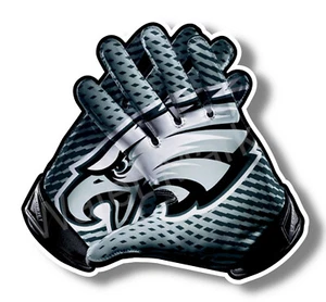Philadelphia Eagles Vinyl Sticker Decal Gloves Only Truck Windows Football - Picture 1 of 2