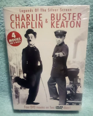 Legends of The Silver Screen 2 DVD Set Charlie Chaplin Buster Keaton 4 Films NOS - Image 1 of 4