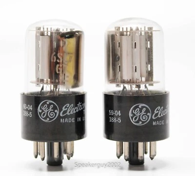 2 tubos de vacío GE - General Electric 6SL7 GT / KT1 Foto 1 de 2