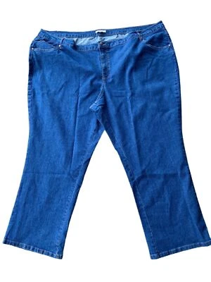 Woman Within Jeans Womens Plus Size 34W High Rise Med Wash Denim Straight - Image 1 of 4