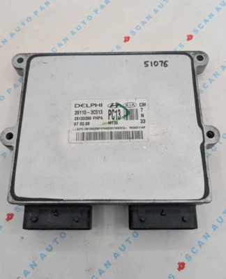 Used 2008 Hyundai Santa FE Delphi 39110-3C513 ECU 28133390 - Image 1 of 4