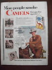 VTG 1949 Original Magazine Ad Charlton Heston Smokes Camel Cigarettes