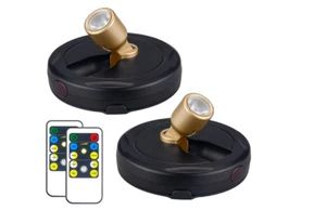 Picture Light Remote Control LED Battery Operated Golden Metal Wall Mount Lamp - Picture 1 of 8