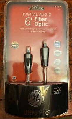 New 6ft. GE Ultra Pro Digital Audio Fiber Optic Cable 24500 - Image 1 of 2
