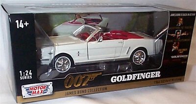 Ford Mustang 1/2 1964 James Bond Goldfinger modelo escala 1-24 Motor Max Foto 1 de 2