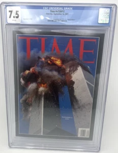 TIME COMMEMORATIVE SEPTEMBER 9, 2001 V 158 #12 9/14/2001 CGC GRADE 7.5 - Picture 1 of 2
