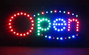 NEW LED Open Sign Bright Neon Animated Lights  19" x 10" - Picture 1 of 1