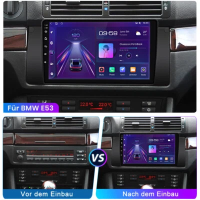 Für BMW X5 E53 2000-2007 32G Android 14 Autoradio CarPlay GPS Navi RDS BT DE - Bild 1 von 4