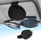 Support de lunettes de soleil pour pare-soleil de voiture, clip de lunettes de soleil cuir magnétique trou de lunettes