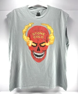 WWE Legends Stone Cold Steve Austin Sleeveless Shirt Men's XL Light Blue/Gray - Afbeelding 1 van 5
