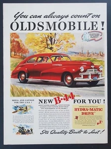 Vintage Print Ad 1942 Oldsmobile B-44 Car Art Old Automobile WW2 Era 1940s  - Picture 1 of 3