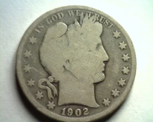 1902 FRISEUR HALF DOLLAR GUT G SCHÖNE ORIGINAL MÜNZE VON BOBS MÜNZEN SCHNELLER VERSAND - Bild 1 von 2