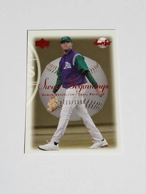 2001 Upper Deck Sweet Spot Beginnings Dewon Brazelton RC Tampa Rays /1500 - Image 1 of 2