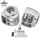 Chrome Hand Control Switch Housing Button Cover Caps for Harley Sportster Dyna