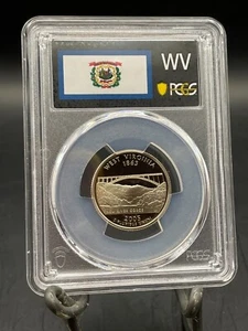 2005-S 25c West Virginia CLAD State Flag Label Quarter Proof PCGS PR70DCAM - Picture 1 of 13