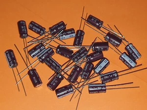 25x Elko 1µF / 350V 105°C 6,5x12mm 1uF RM2,5mm - Picture 1 of 2