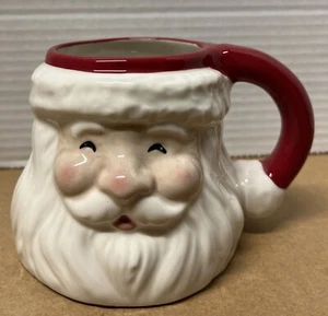 Stoneware Santa Christmas 16oz Coffee Cup Mug Threshold New - Picture 1 of 8