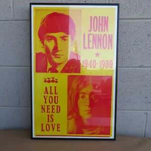 1940-1980 JOHN LENNON ALL YOU NEED IS LOVE TRIBUNE SHOWPRINT POSTER 14X22 GERAHMT - Bild 1 von 7