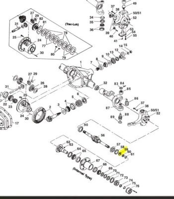 Ford F350 F250 Dana 1978-1997 60 o 50 arandela de empuje de latón eje exterior 2 Ea Foto 1 de 4