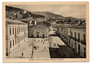 PIZZOLI SCUOLA PIAZZA UMBERTO I° L' AQUILA abruzzo VIAGGIATA - Imagen 1 de 1