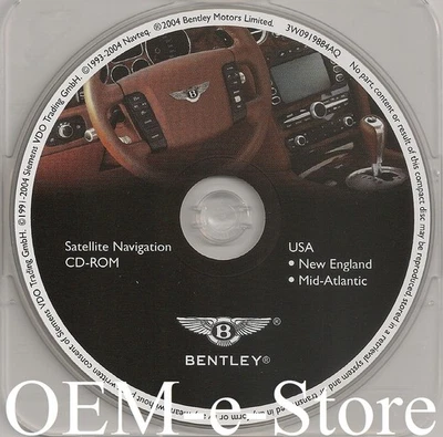 2004-2006 Bentley Continental Flying Spur Navigation CD Map New England Atlantic - Image 1 of 2