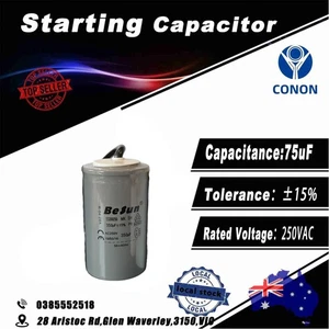 quality aluminium starting capacitor 250VAC 75uF Motor Capacitor CD60 50/60Hz - Picture 1 of 3