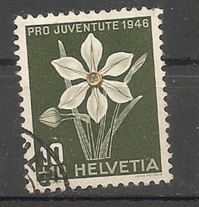 Switzerland 1946 Semipostal Flower Narcissus used Scott#B159 - Picture 1 of 1