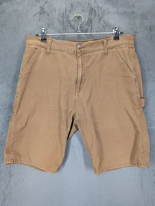 Carhartt Wip Ruck Carpenter Shorts Mens Size 34 Lightweight Cotton Canvas Tan - Picture 1 of 9