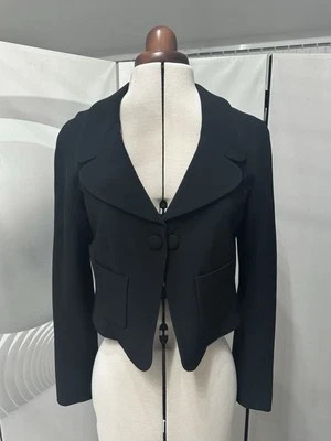 Auténtica Chaqueta Blazer Moschino Couture Negra Recortada Talla S-M Foto 1 de 4