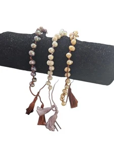 Menge 3 Perlen Quaste Armbänder verstellbar - Bild 1 von 7